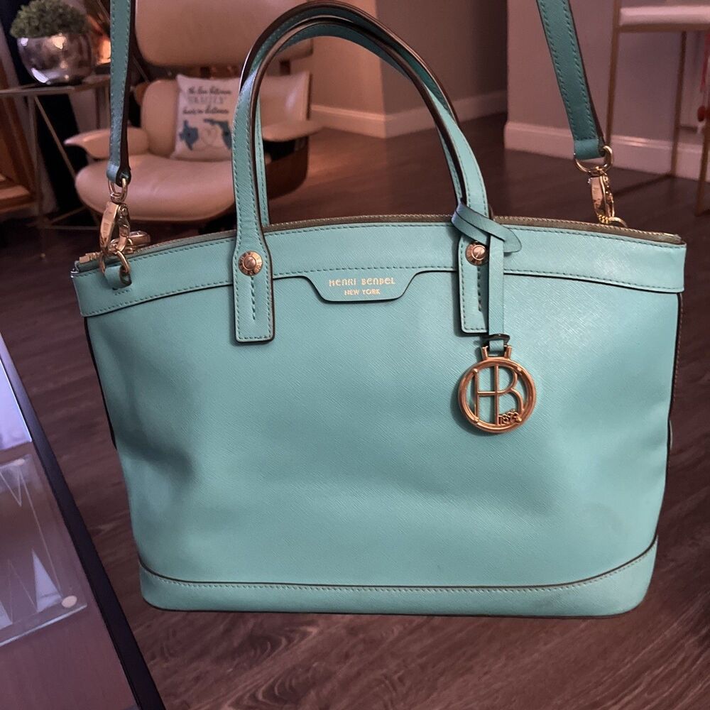 Teal Henri Bendel West 57th Satchel (1A)b